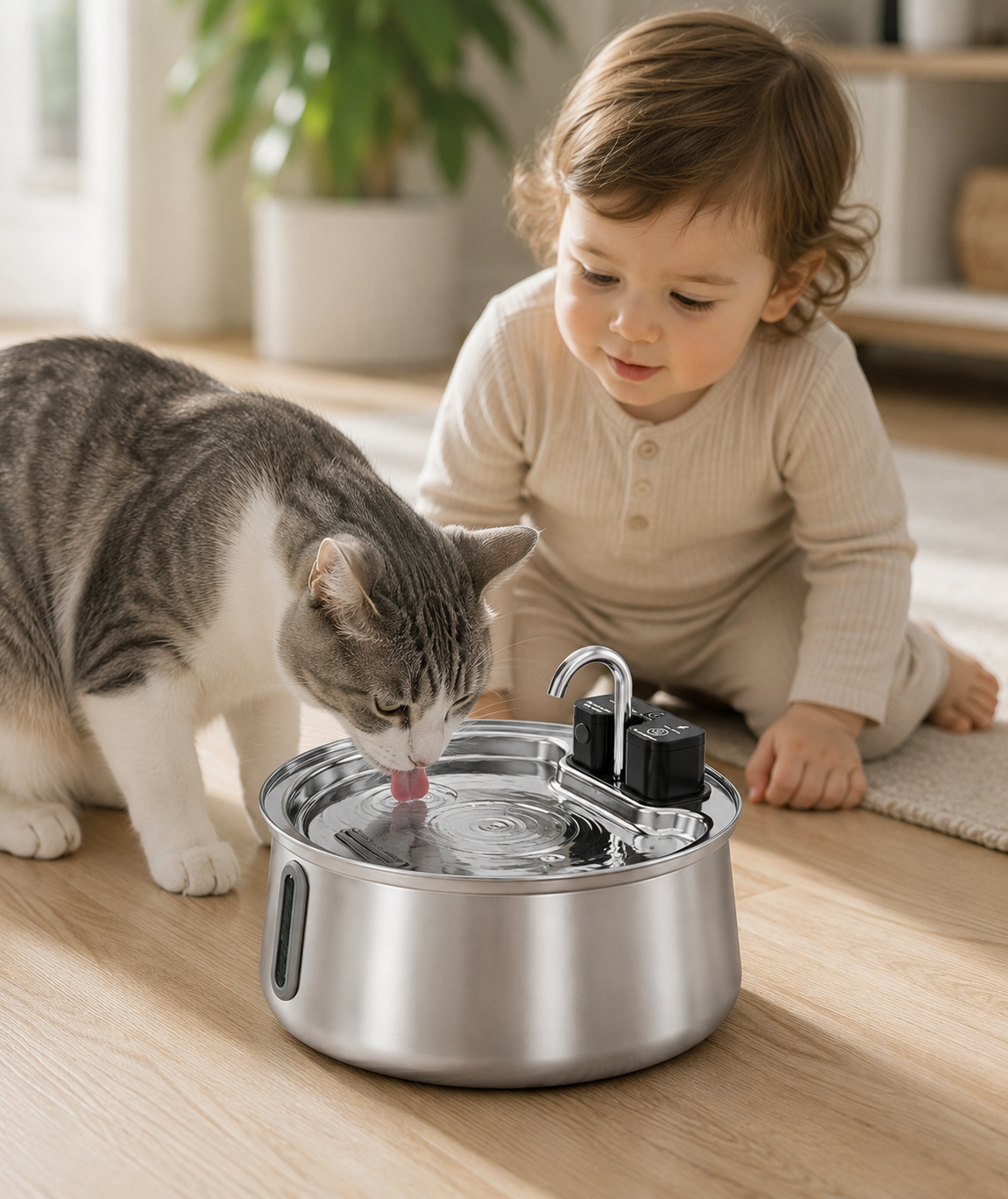 Stainless Steel Pet Water Fountain
