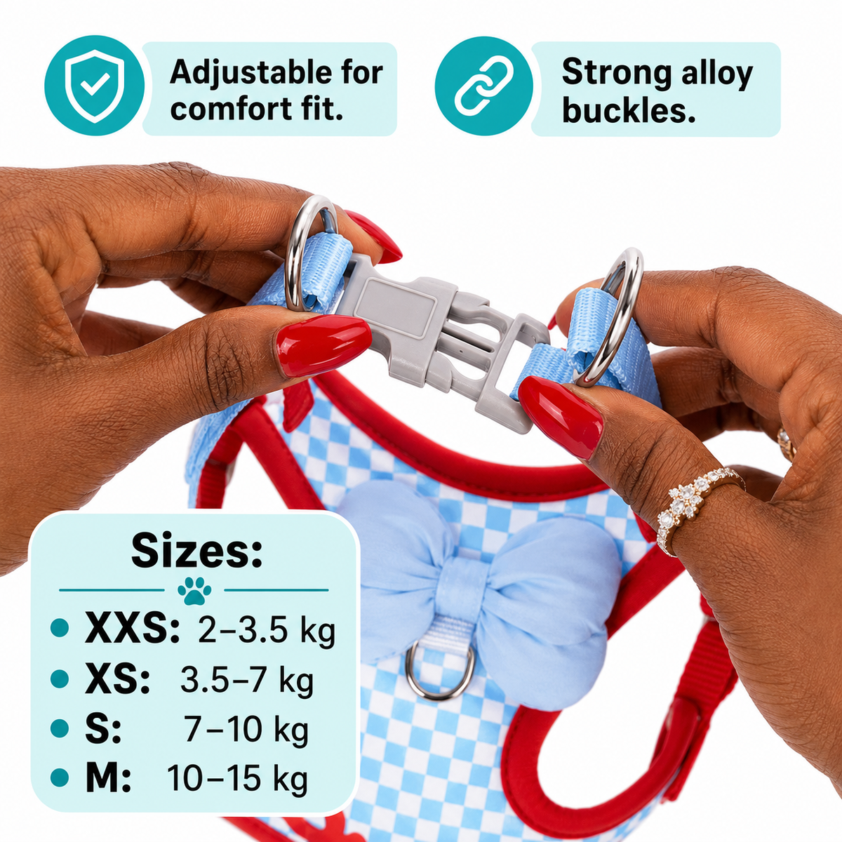 Reflective Adjustable Dog Harness with Leash