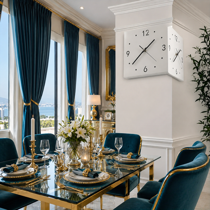 Stylish Luminous Corner Wall Clock .