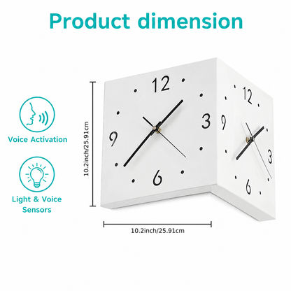 Stylish Luminous Corner Wall Clock .