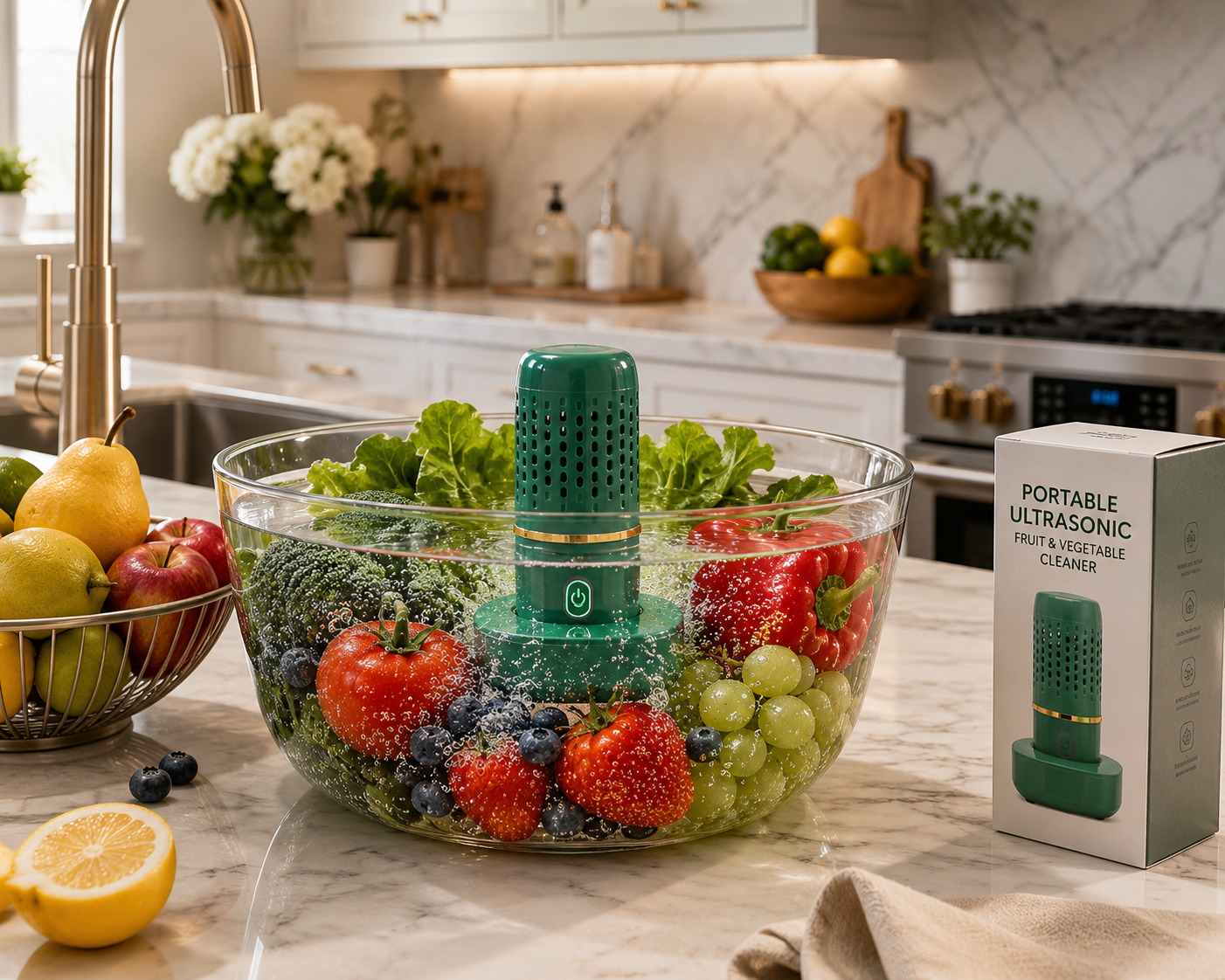 Portable Ultrasonic Fruit & Vegetable Cleaner Capsule
