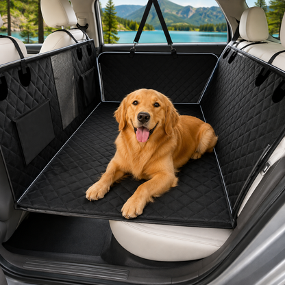 Dog  Car Seat Extender &  Hammock – Hard Bottom Travel Protector .