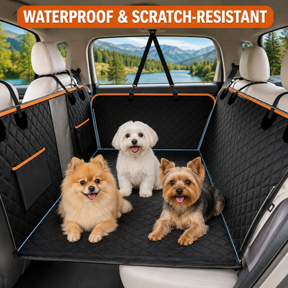 Dog  Car Seat Extender &  Hammock – Hard Bottom Travel Protector .