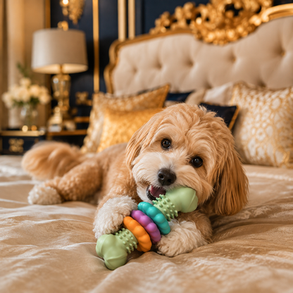 Indestructible TPR Dog Chew Toy – Dental Bone for Teeth Cleaning & Stress Relief