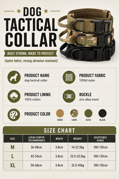 Adjustable Nylon Dog Collar
