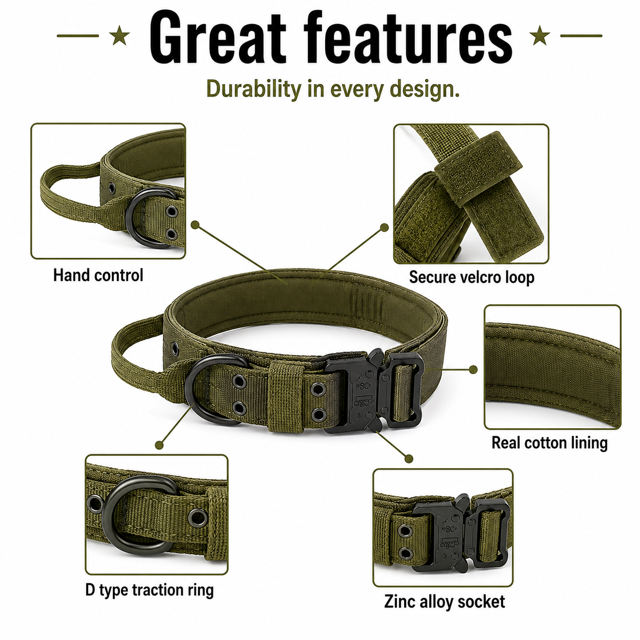 Adjustable Nylon Dog Collar