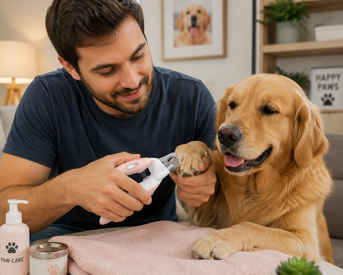 Pet Nail Clippers with LED & Electric Grinder