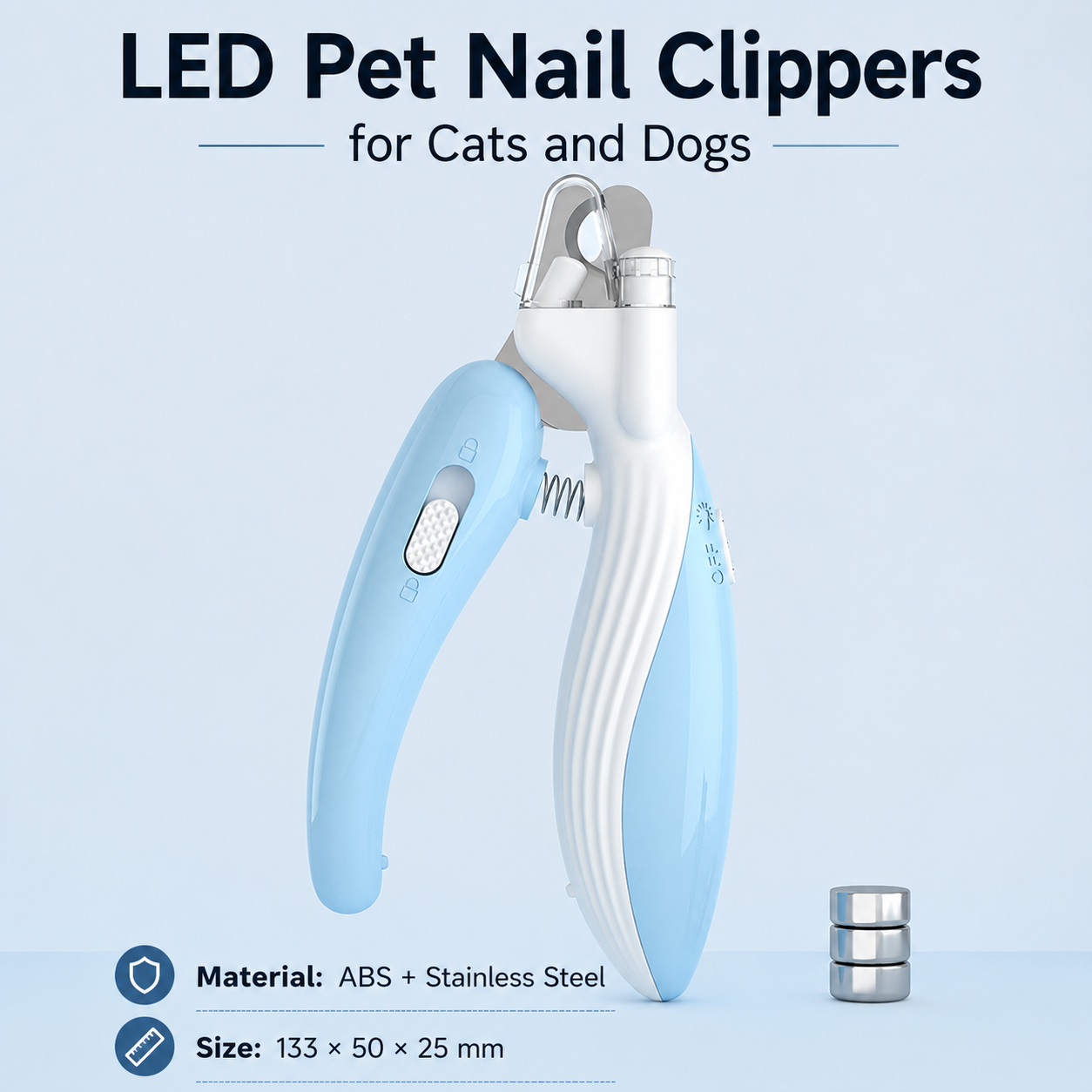 Pet Nail Clippers with LED & Electric Grinder