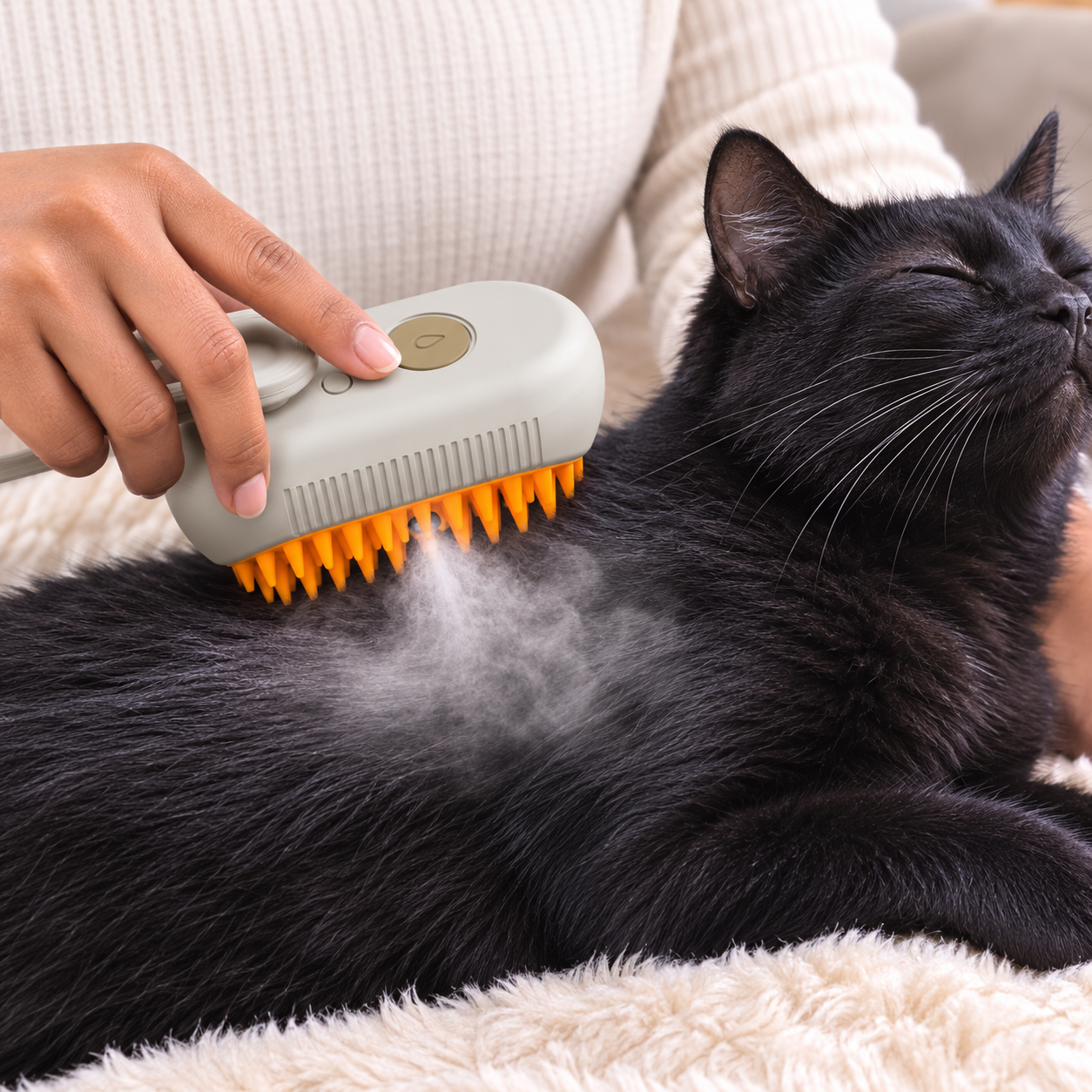 3-in-1 Steam Pet Brush for Cats & Dogs