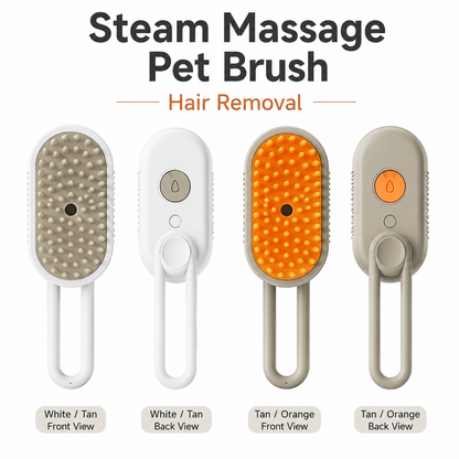 3-in-1 Steam Pet Brush for Cats & Dogs