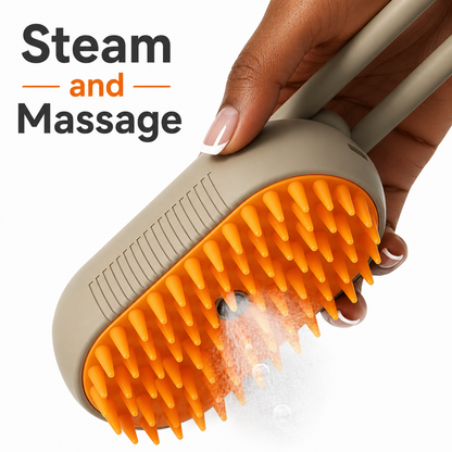 3-in-1 Steam Pet Brush for Cats & Dogs