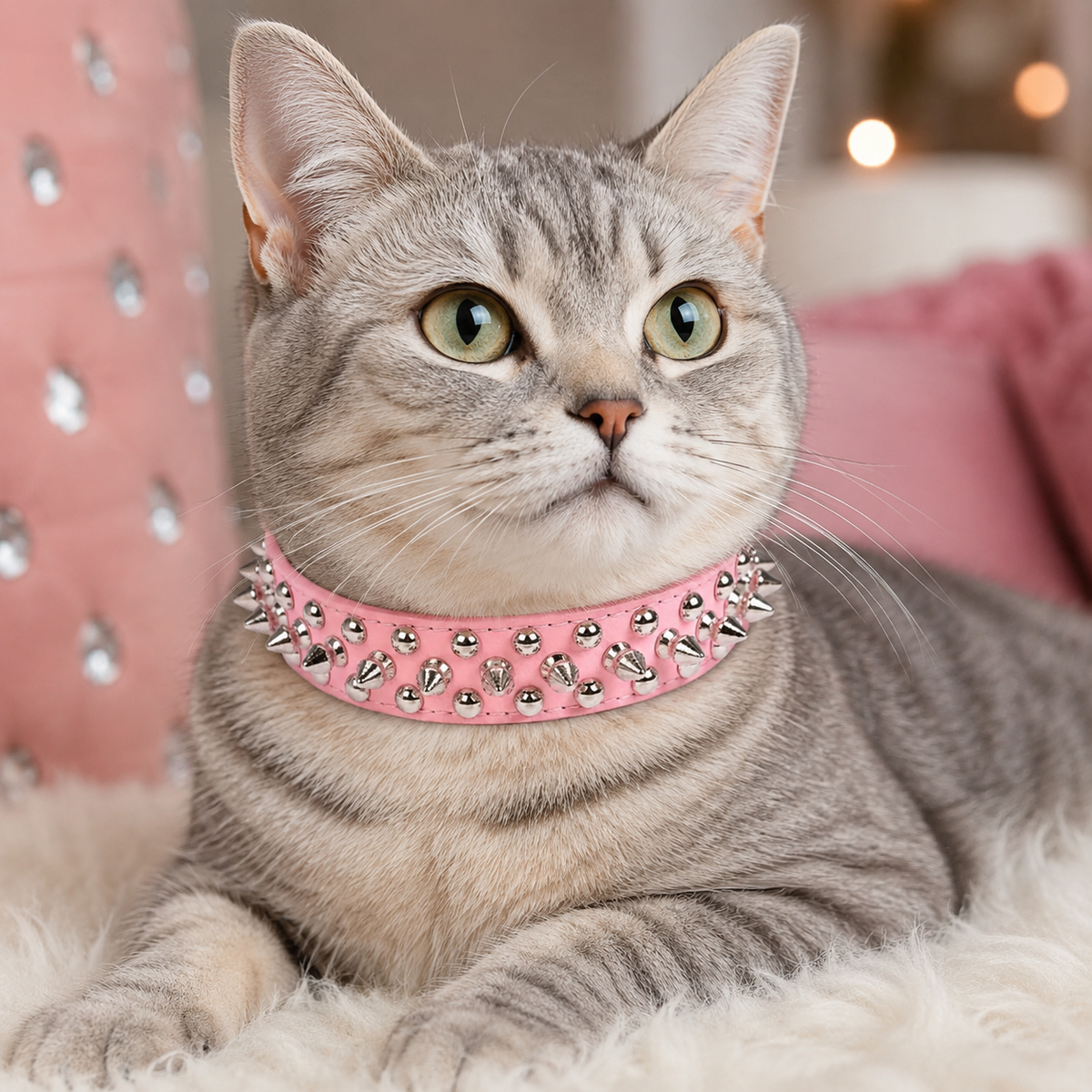 Rebel Studded Spiked Cat and Dog Collar