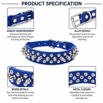 Rebel Studded Spiked Cat and Dog Collar