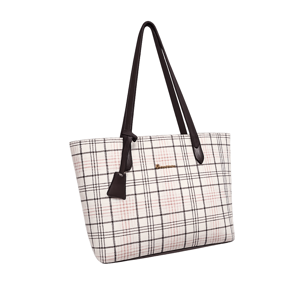Plaid Printed Tote Bag