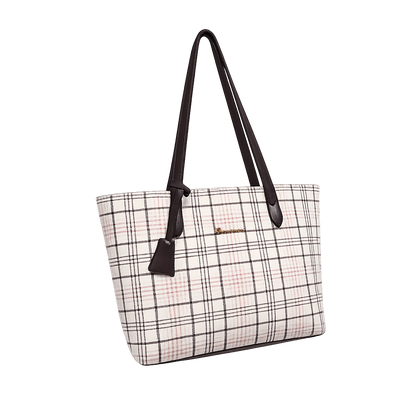 Plaid Printed Tote Bag