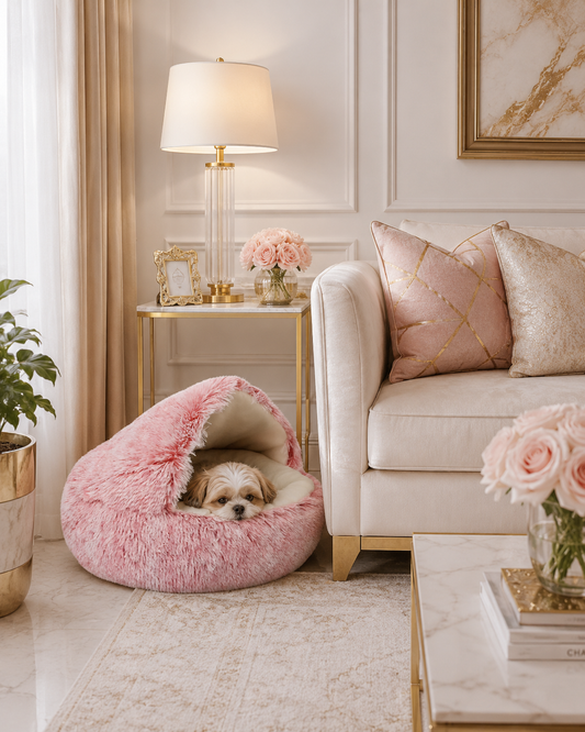 Cozy Plush Pet Bed for Cats & Small Dogs