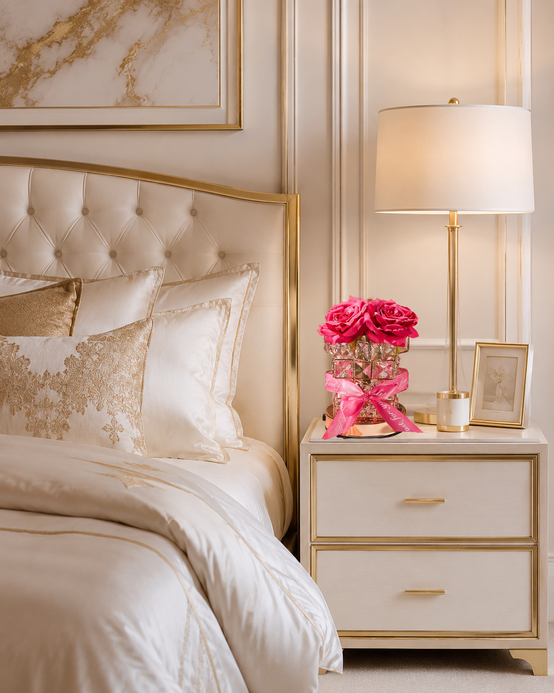 Rose Crystal USB Table Lamp