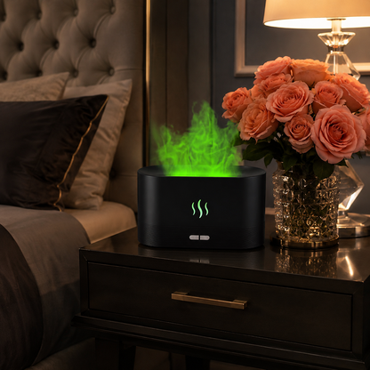 Ultrasonic Flame Mist Humidifier & Essential Oil Diffuser