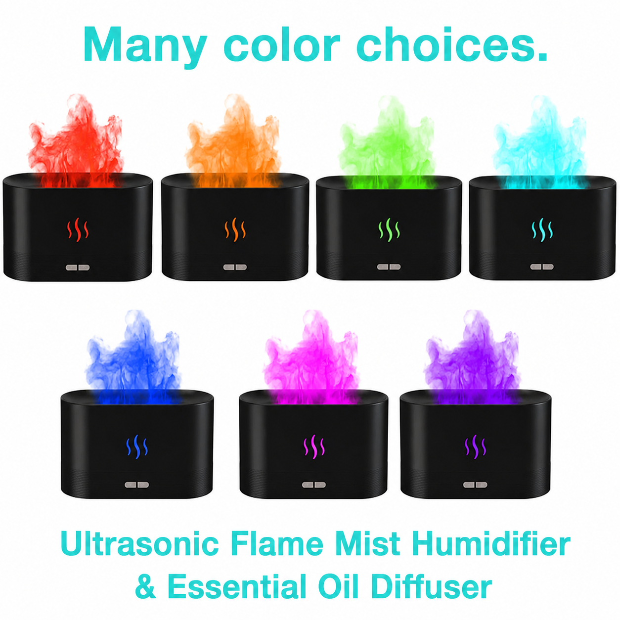 Ultrasonic Flame Mist Humidifier & Essential Oil Diffuser