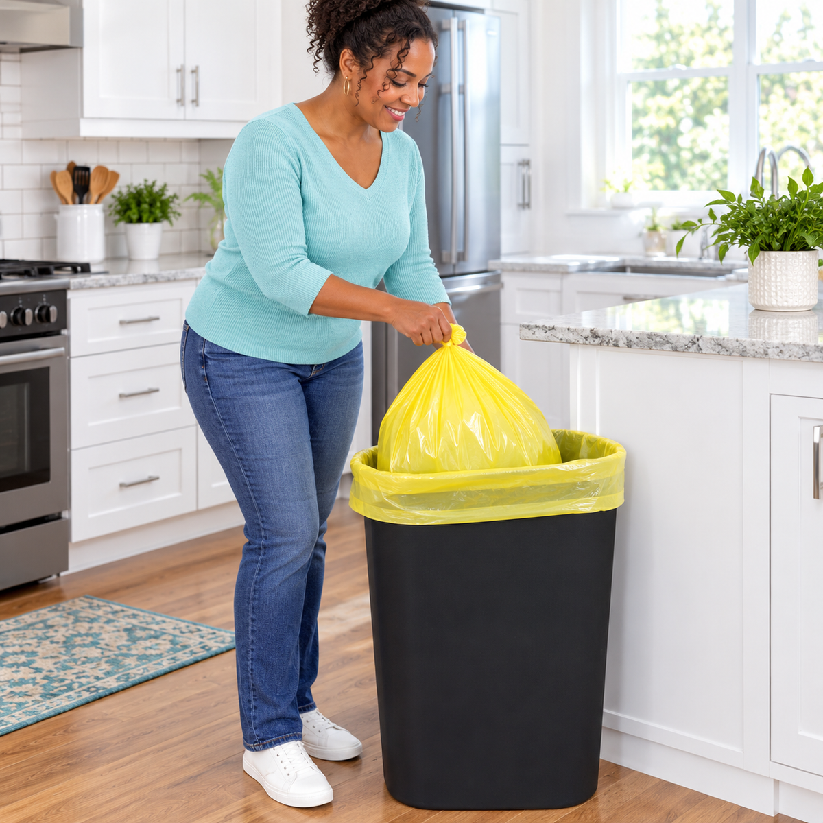 5 Rolls Disposable Small Trash Bags