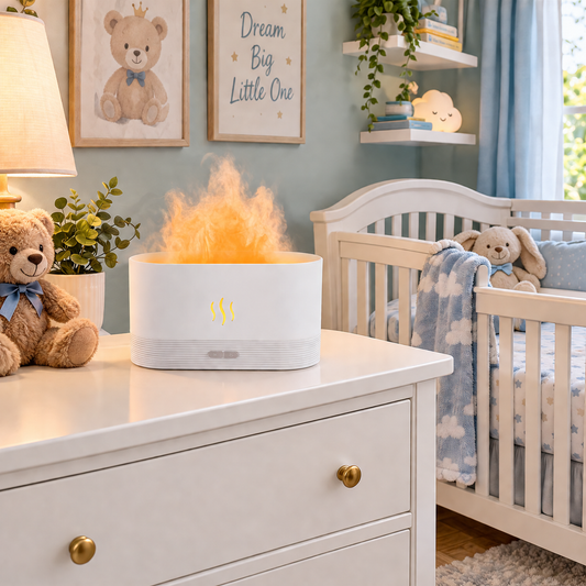 Ultrasonic Flame Mist Humidifier & Essential Oil Diffuser