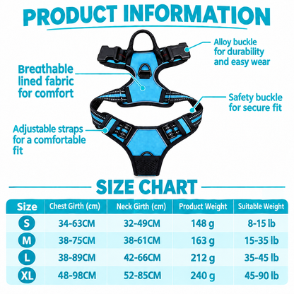 Adjustable Nylon Dog Safety Vest Harness