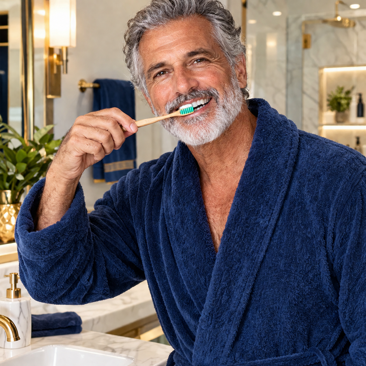 Soft-bristled bamboo toothbrush set