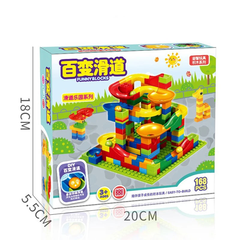 Mini Marble Track Building Blocks – 330PCS Kids Toy .
