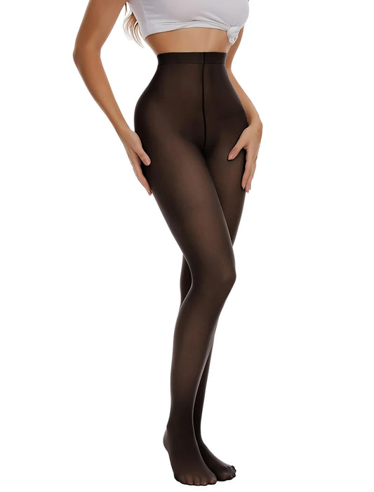 Womens Fleece Lined High Waisted tummy control Leggings .