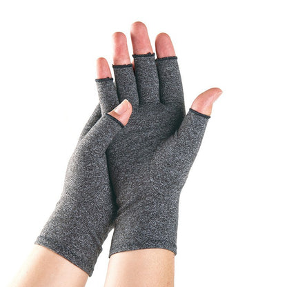 Hemp Gray/Black Half-Finger Compression Gloves – Fitness & Rehab