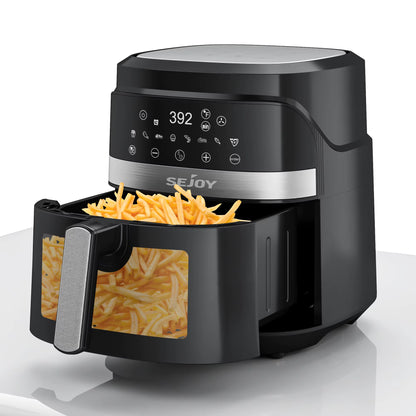 Air Fryer 8-In-1,6L Electric Hot Fryer Oven Oilless Cooker,Roast, Bake, plus Bake, Dehydrate, and Keep Food Warm, 120V