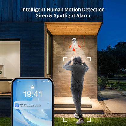 Outdoor/Indoor Security Cameras 2K HD Wireless Wifi Color Night Vision IP66 Waterproof Pet Dog Cat Baby Monitor Camera