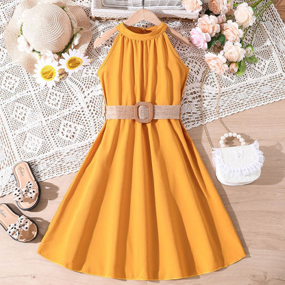 Girls Sleeveless A-Line Dress