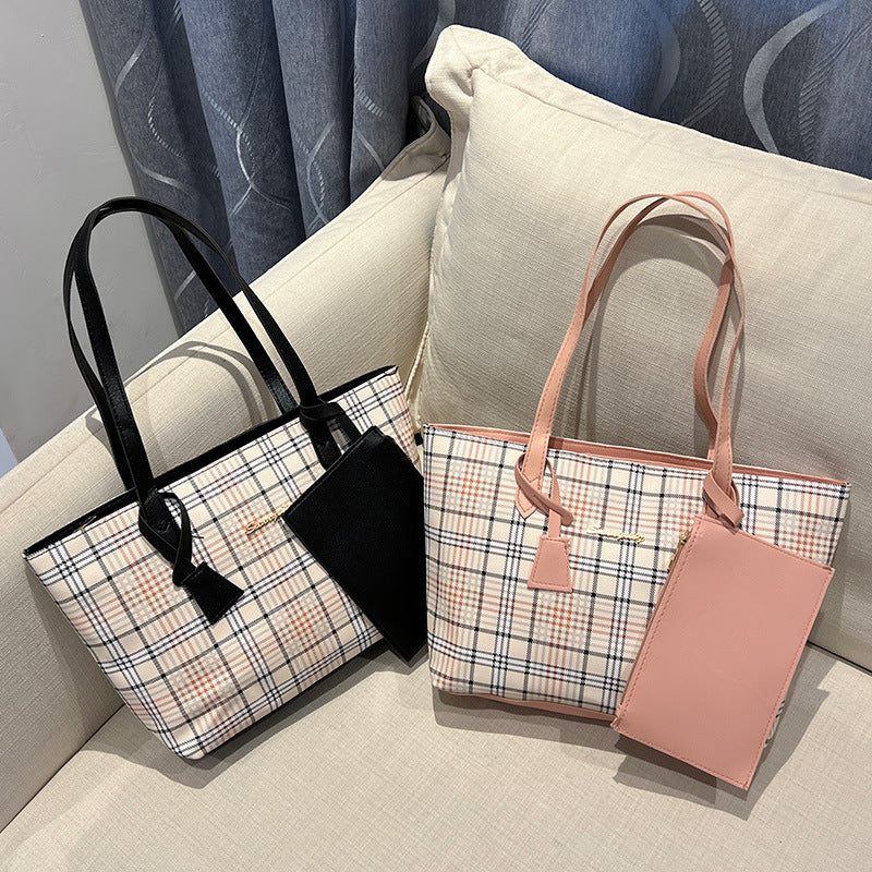 Plaid Printed Tote Bag