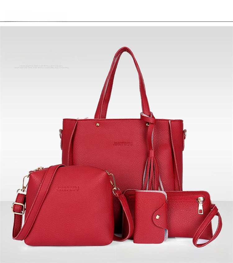 chic 4-piece bucket bag set