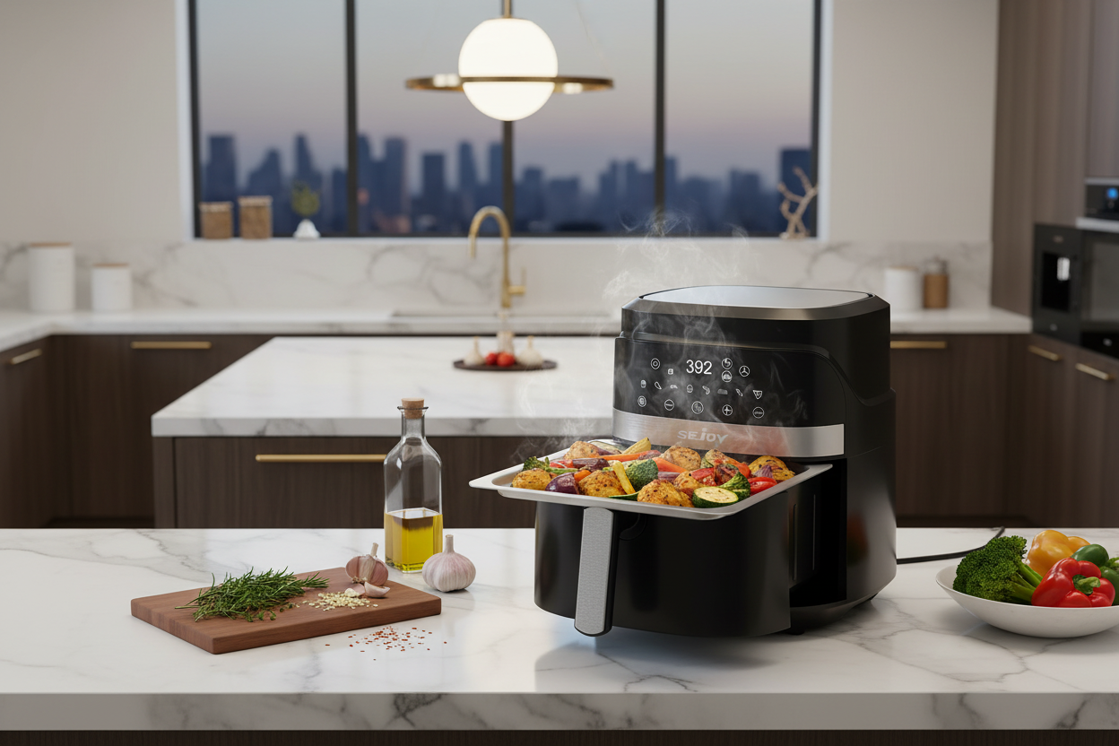 Air fryer healthy meal prep - roasted vegetables