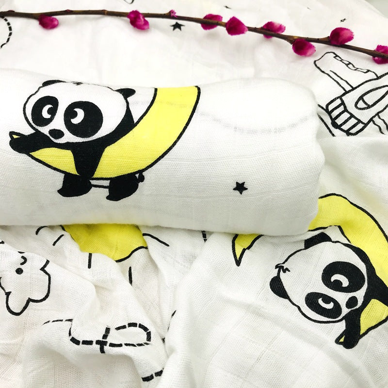 Baby Bamboo Fiber Swaddle Blanket .