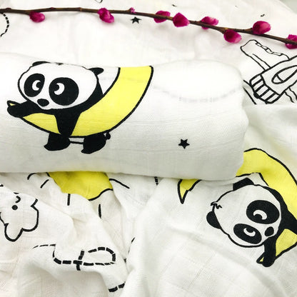 Baby Bamboo Fiber Swaddle Blanket .