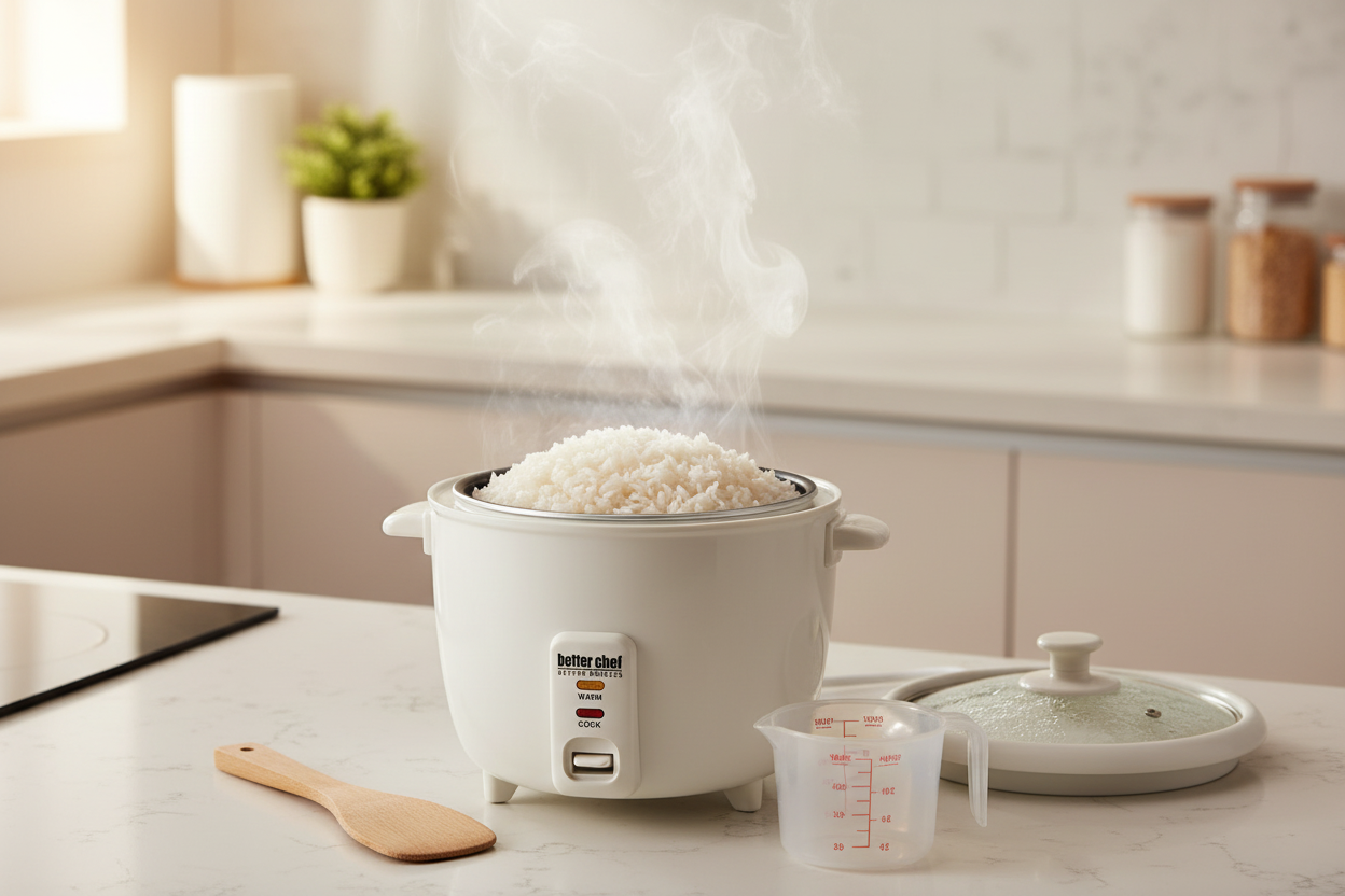 Better Chef Elite Rice Cooker in Use
