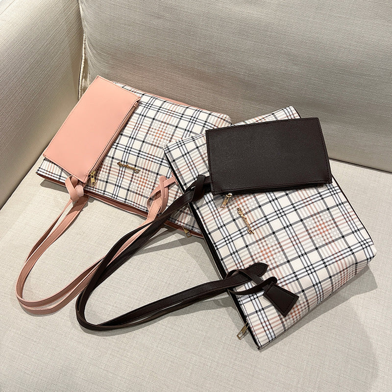 Plaid Printed Tote Bag