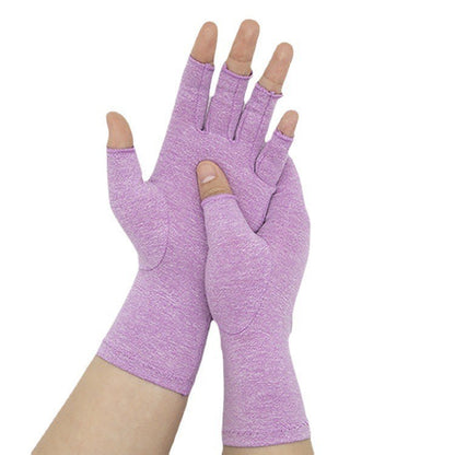 Hemp Gray/Black Half-Finger Compression Gloves – Fitness & Rehab
