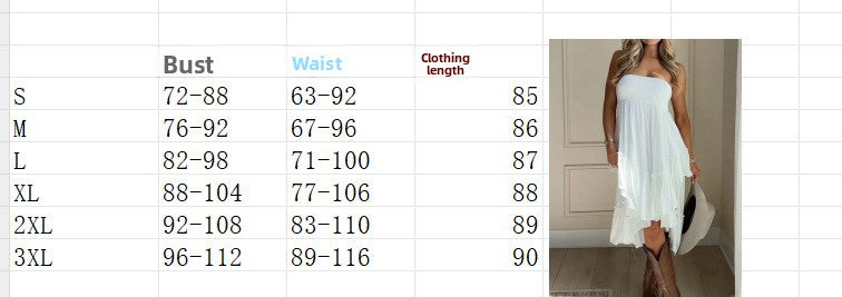 Summer Sleeveless Pleated Tube Dress
