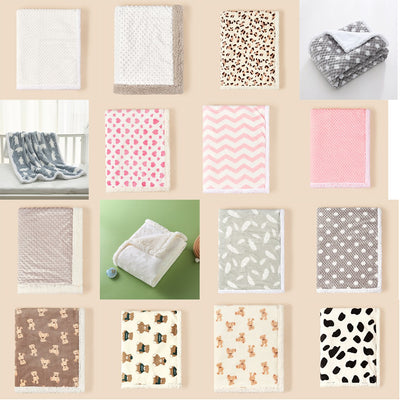 Cartoon Animal Flannel Baby Blanket