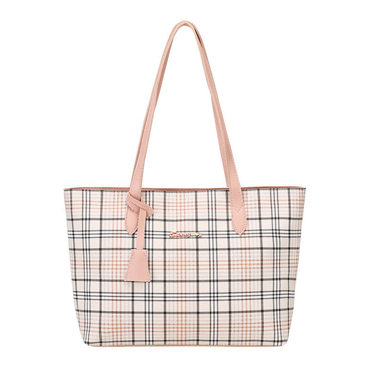 Plaid Printed Tote Bag