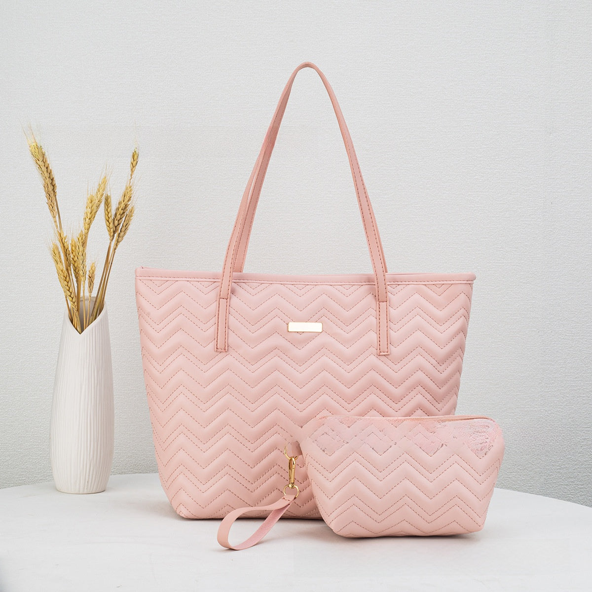 Women Embroidery Shoulder Tote Bag Set