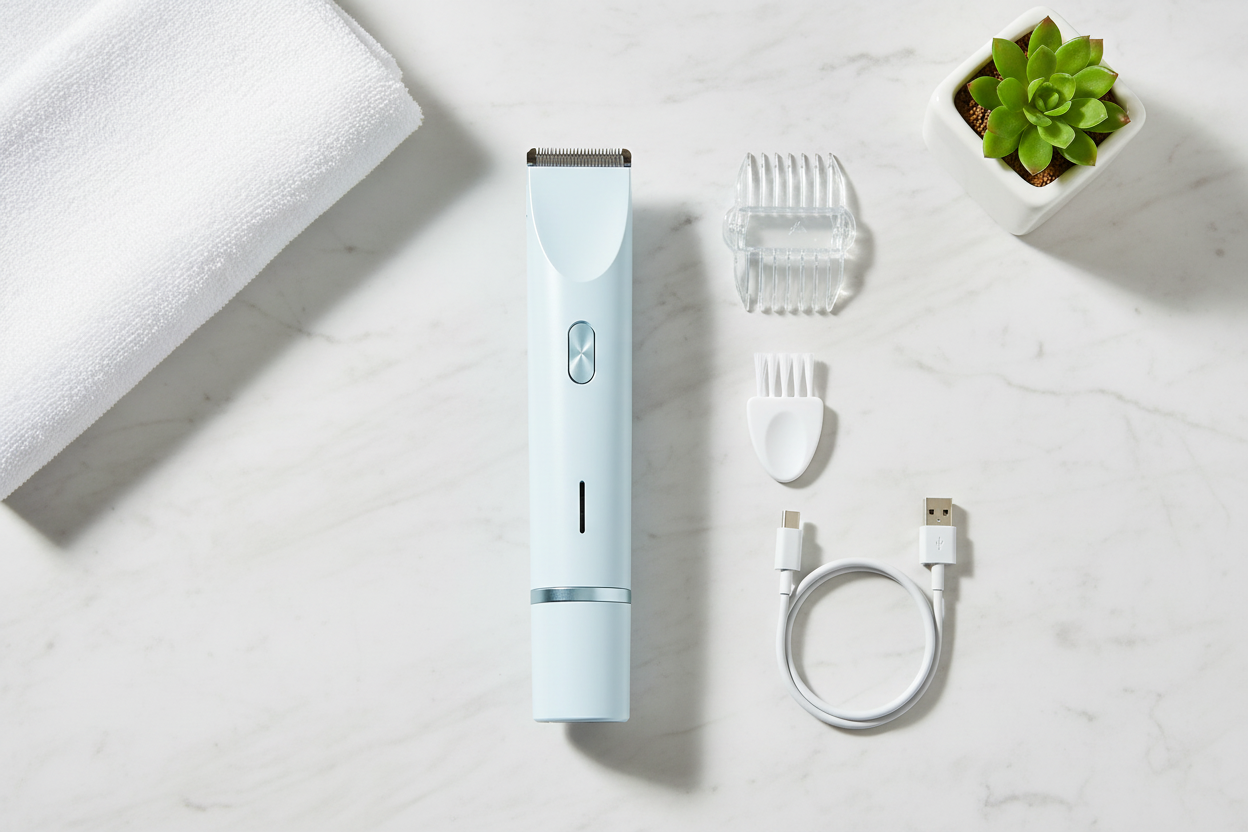 Dual-Head Shaver Flat Lay