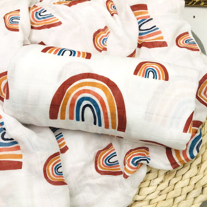 Baby Bamboo Fiber Swaddle Blanket .