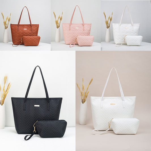 Women Embroidery Shoulder Tote Bag Set