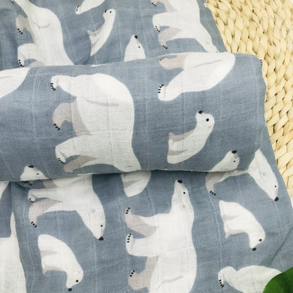 Baby Bamboo Fiber Swaddle Blanket .