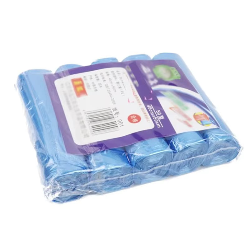 5 Rolls Disposable Small Trash Bags Portable Pe Rubbish Bags Wastebasket Bags Small Garbage Bags Office Kitchen Waste